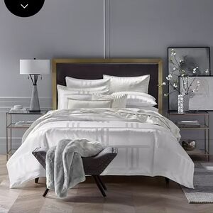 Hotel Collection Structure White 3pc Full Queen Comfort Set NEW